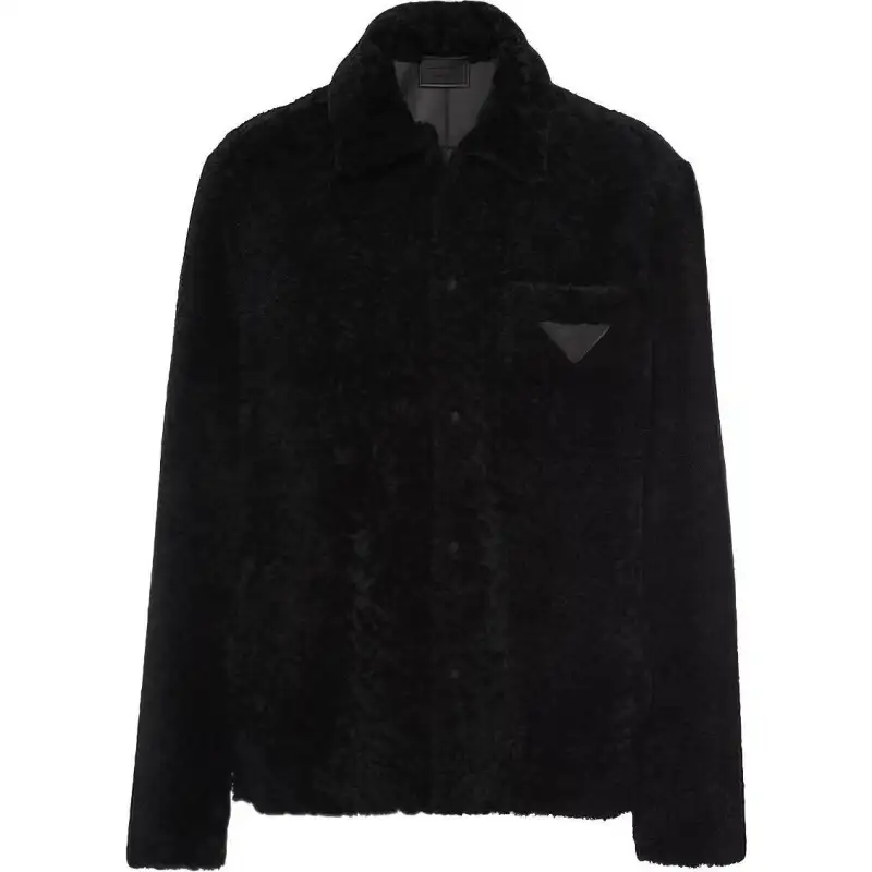 PRADA Furs Men's Black Lapel Moderate