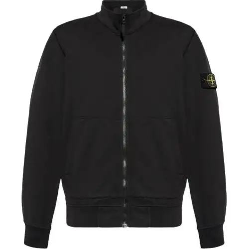 STONE ISLAND Logo Patch Zip-Up Jacket