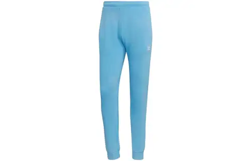 Adidas Originals Knitted Sweatpants Men's Blue Moderate Cuffed Pants