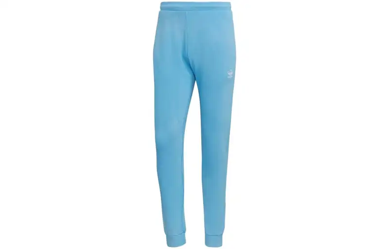 Adidas Originals Knitted Sweatpants Men's Blue Moderate Cuffed Pants