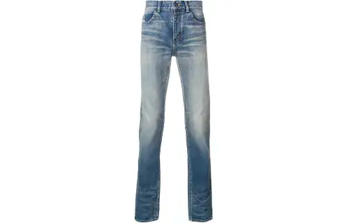 SAINT LAURENT Jeans Men's Blue Moderate Straight Fit Pants