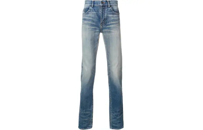 SAINT LAURENT Jeans Men's Blue Moderate Straight Fit Pants