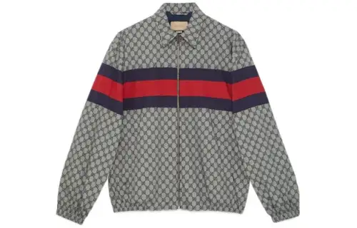 GUCCI Gg Printed Zip Up Jacket