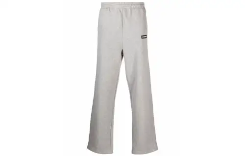 Vetements Knitted Sweatpants Unisex Gray Moderate Wide Leg Pants