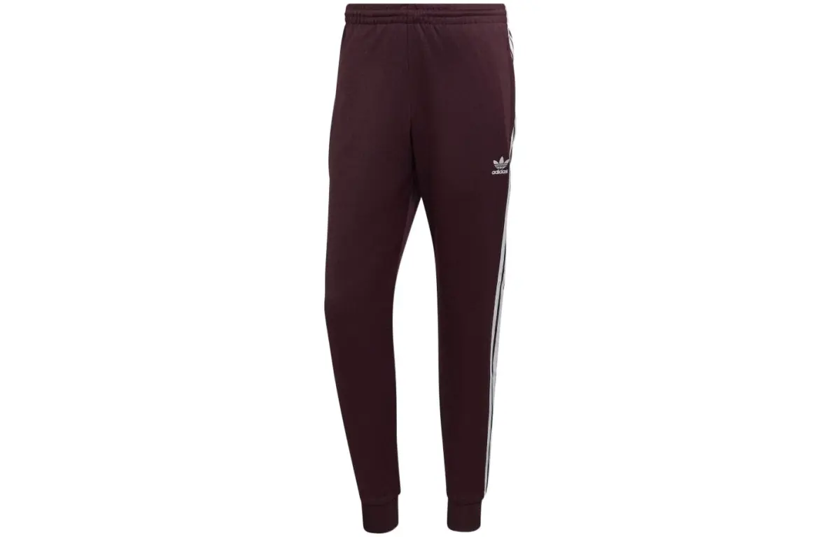 Adidas Originals SST Knitted Sweatpants Japan Version Unisex Burgundy