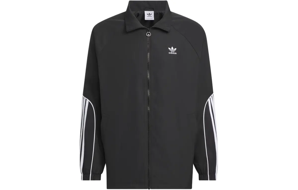 Adidas Originals 3 Stripes Coach Jacket Jackets & Coats Men's Black