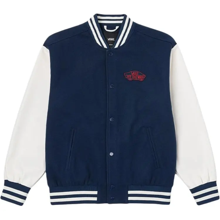 Vans Jackets Unisex Dark Blue Baseball Collar Thin