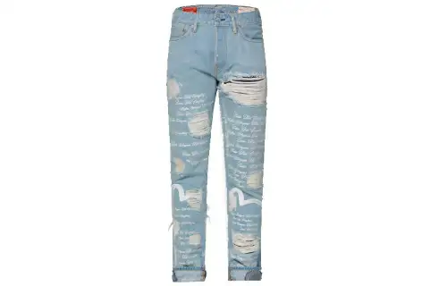 EVISU x Ev Bravado Casual Pants Men's Blue