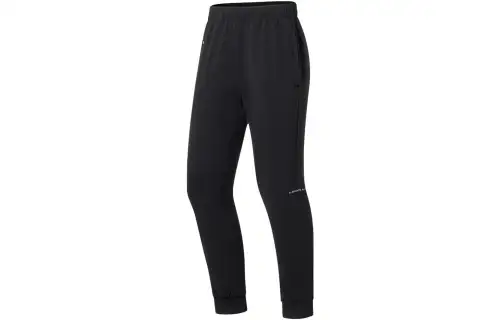 Li Ning Fitness Series Knitted Sweatpants Men's Black Moderate Straight Fit Pants