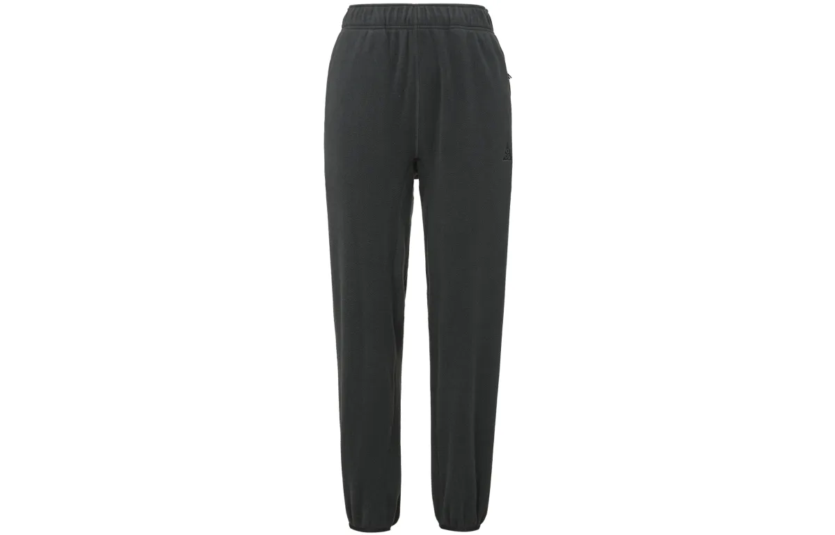 Nike Knitted Sweatpants Men's Dark Black Thickened Cuffed Pants