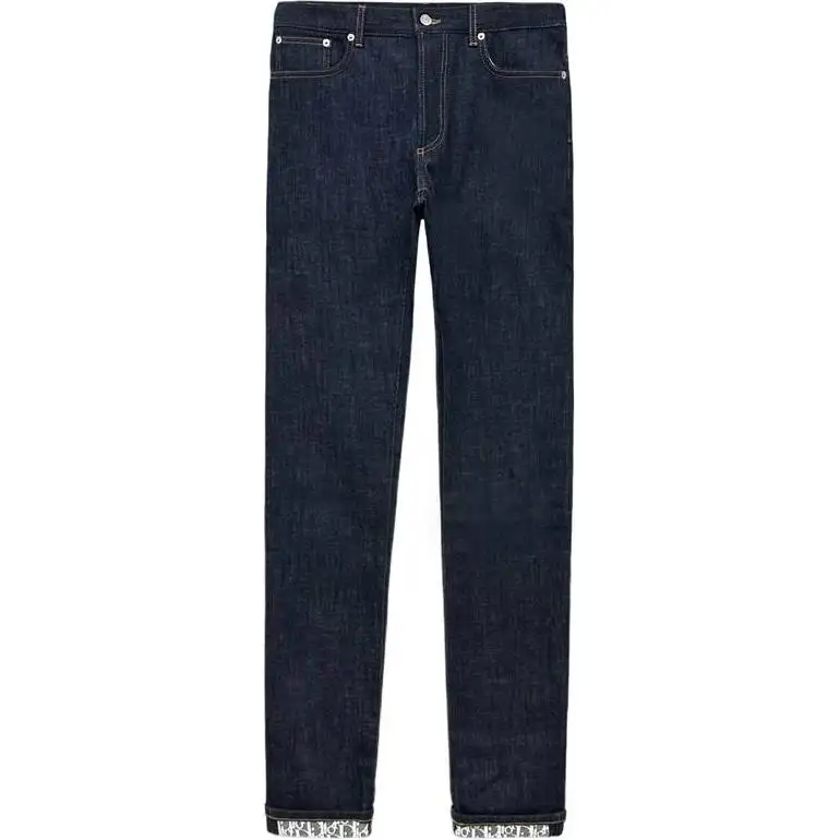 DIOR Jeans Men's Blue Moderate Straight Fit Pants