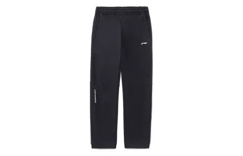 Li Ning Training Series Fleece Lined Solid Color Sports Pants Sweatpants Men's Black