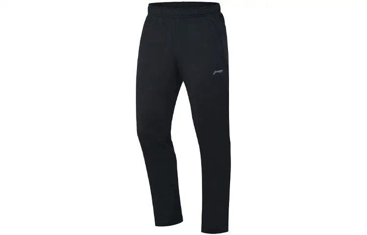 Li Ning Training Series Knitted Sweatpants Men's Black Moderate Slim Fit Pants