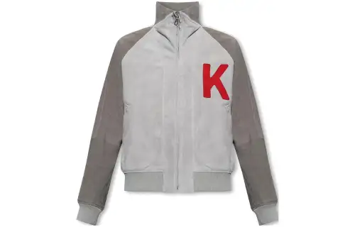 KENZO Elephant Printed Varsity Zipped Jacket