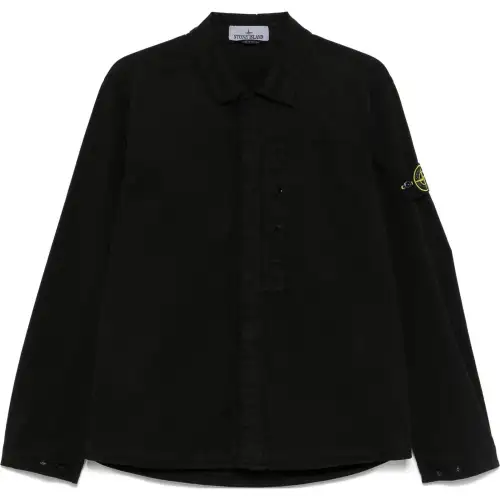 STONE ISLAND Compass Patch Long Sleeved Overshirt