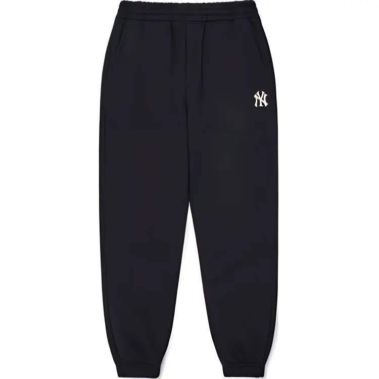 MLB Knitted Sweatpants Men's Black Moderate Slim Fit Pants