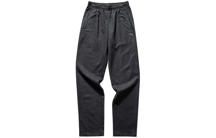 ANTA Knitted Sweatpants Men's Heather Gray Moderate Straight Fit Pants