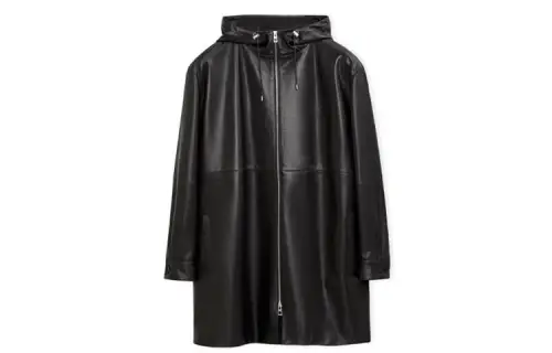 LOEWE FW22 Leather Jacket Men's Black