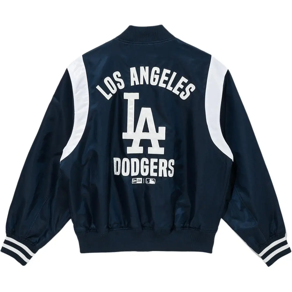 New Era Los Angeles Dodgers Baseball Jackets Unisex Marine Blue Stand Collar Moderate Other