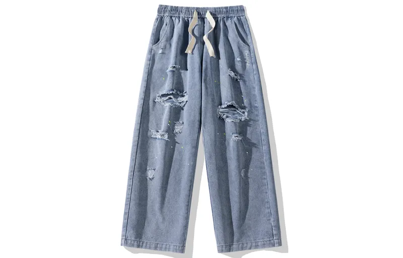 FIDO DIDO Jeans Unisex Moderate Ripped Pants