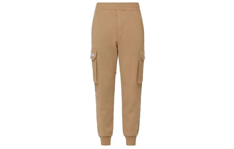 Fukushen EVISU SS21 Pocket Color Matching Elastic Sweatpants Sweatpants Men's Khaki