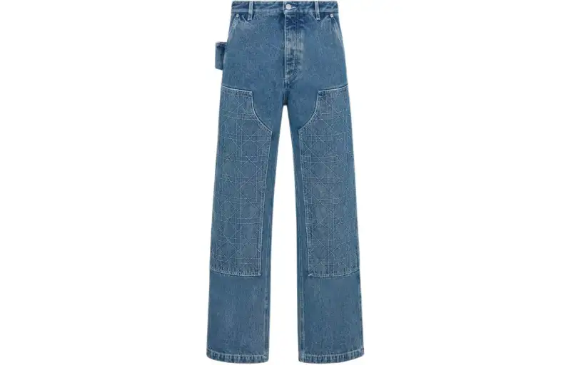 DIOR Jeans Men's Blue Moderate Cargo Pants
