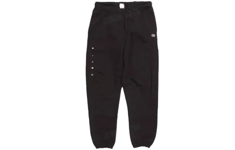 Travis Scott Knitted Sweatpants Men's Black Moderate Cuffed Pants