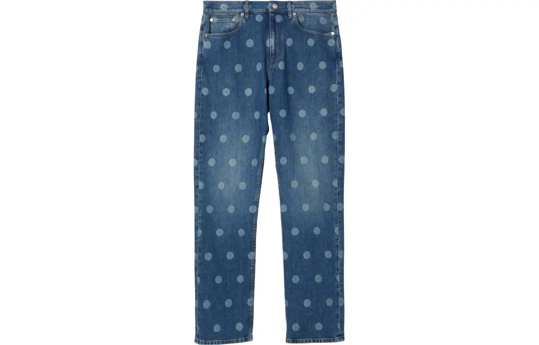 Burberry Straight Fit Polka Dot Jeans