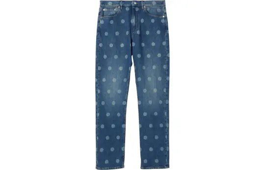 Burberry Straight Fit Polka Dot Jeans
