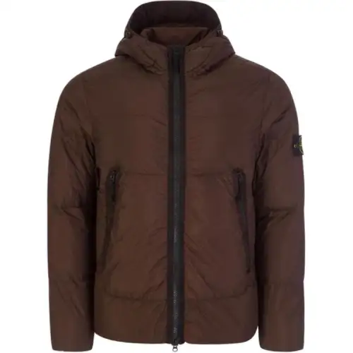 STONE ISLAND Down Jacket Unisex Brown