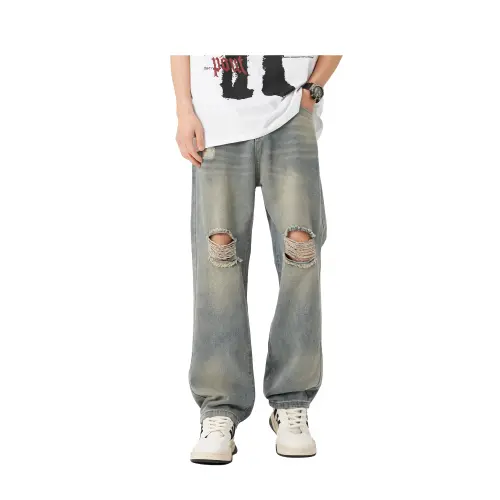 GF Jeans Unisex Moderate Ripped Pants