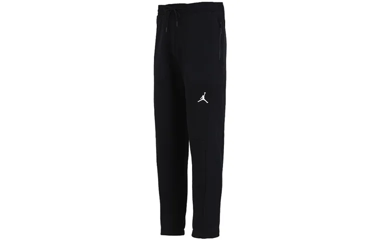 Jordan Knitted Sweatpants Men's Black Moderate Cuffed Pants