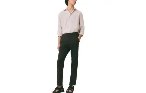 HERMES Cargo Pants Men's Dark Brown Moderate