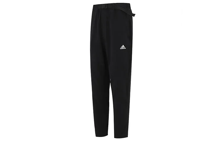 Adidas Knitted Sweatpants Men's Black Moderate Straight Fit Pants