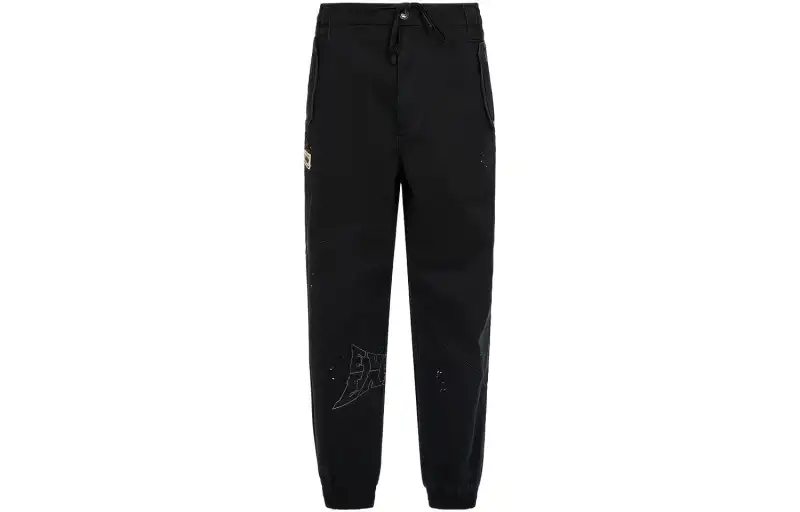 EVISU Jeans Men's Black Moderate Cuffed Pants