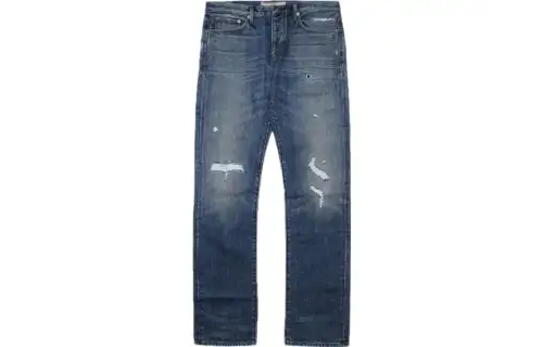 Burberry Jeans Men's Blue Moderate Straight Fit Pants