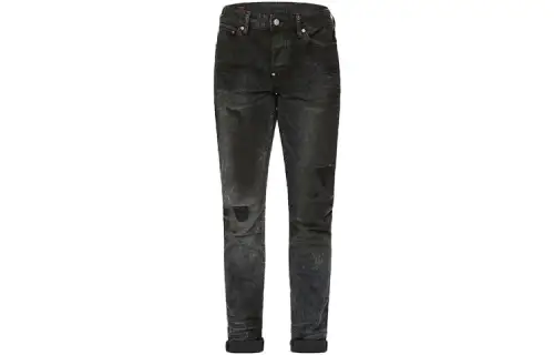 EVISU Slim Fit Pants Jeans Men's Black
