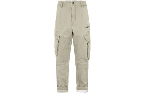 EVISU Jeans Men's Khaki Moderate Cargo Pants