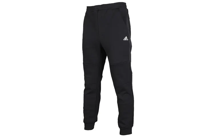 Adidas Knitted Sweatpants Men's Black Moderate Cuffed Pants