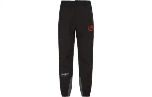 EVISU Knitted Sweatpants Men's Black Moderate Cuffed Pants