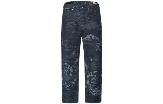 EVISU Jeans Men's Denim Blue Moderate Straight Fit Pants