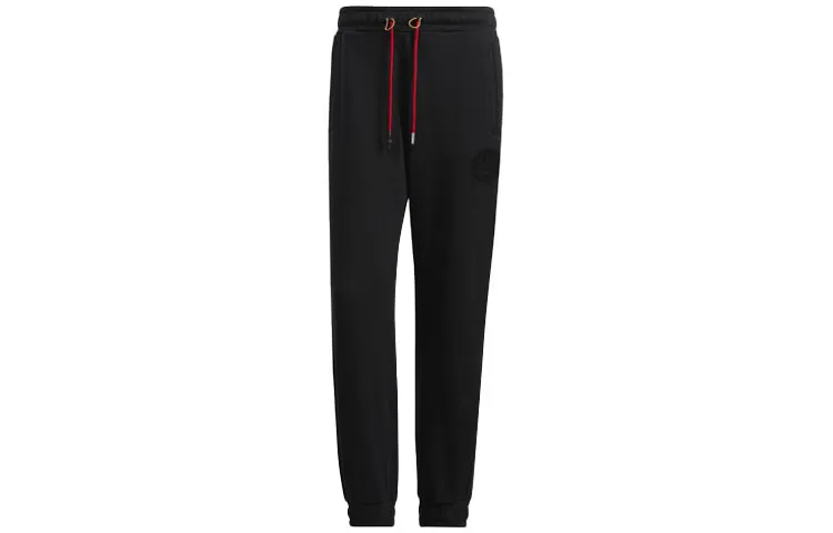 Adidas Originals Knitted Sweatpants Men's Black Moderate Cuffed Pants