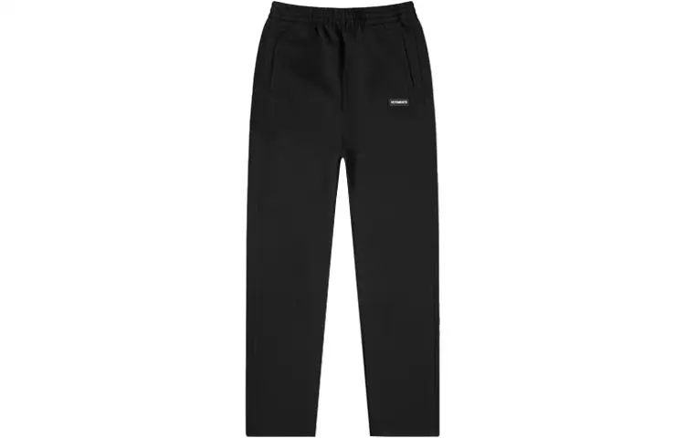 Vetements Casual Pants Unisex Black Moderate Straight Fit Pants
