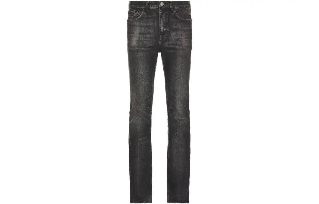 Balenciaga Jeans Men's Black Moderate Straight Fit Pants