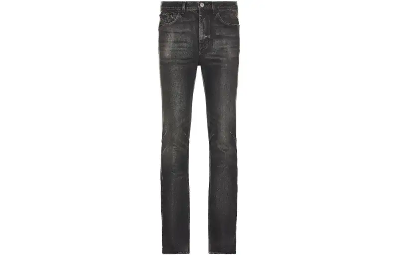 Balenciaga Jeans Men's Black Moderate Straight Fit Pants