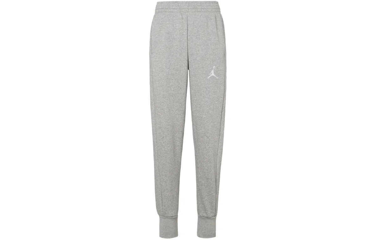 Jordan Flight Knitted Sweatpants Men's Gray Thickened Cuffed Pants