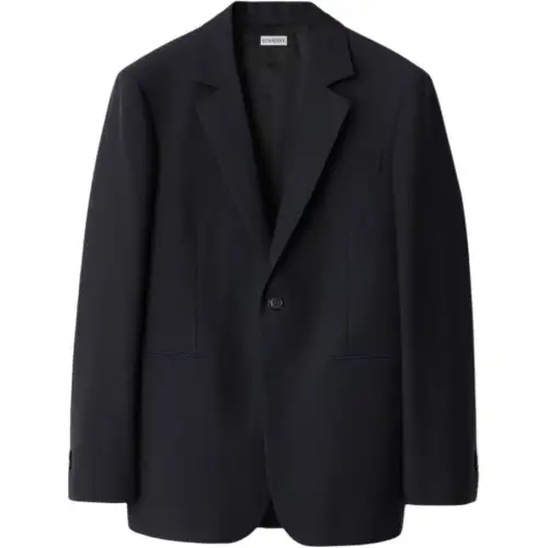 Burberry Wool Tailored Jacket Jackets & Coats Men's Marine Blue