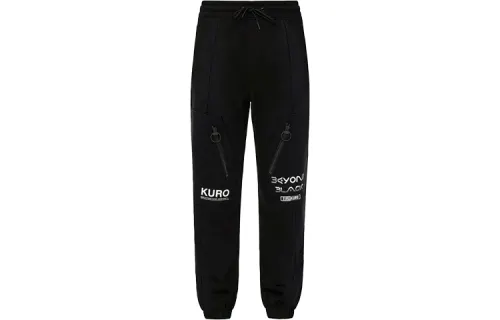 EVISU Cuffed Pants Casual Pants Men's Black