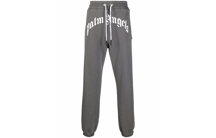 PALM ANGELS Curved Logo Sweatpants