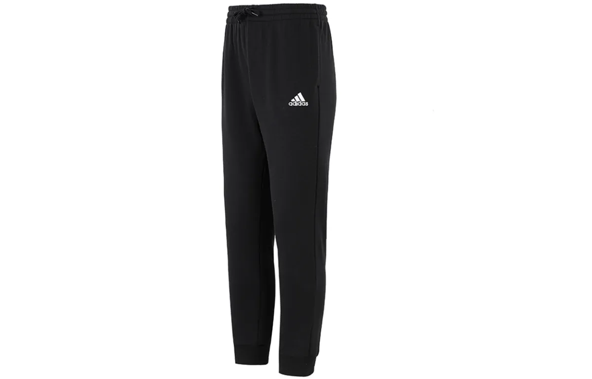 Adidas Knitted Sweatpants Men's Black Moderate Cuffed Pants